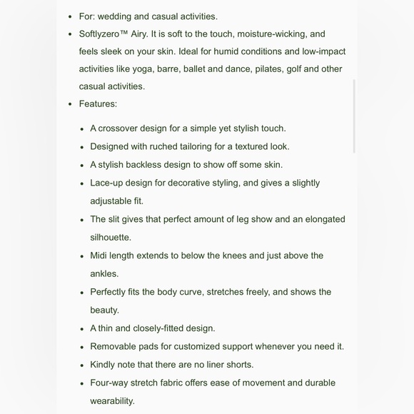 Halara Softlyzero™ Airy Crossover Ruched Backless Lace Up Back With Side Split - Picture 4 of 7